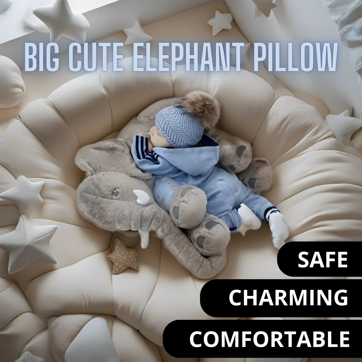 ElephantCuddle Pillow